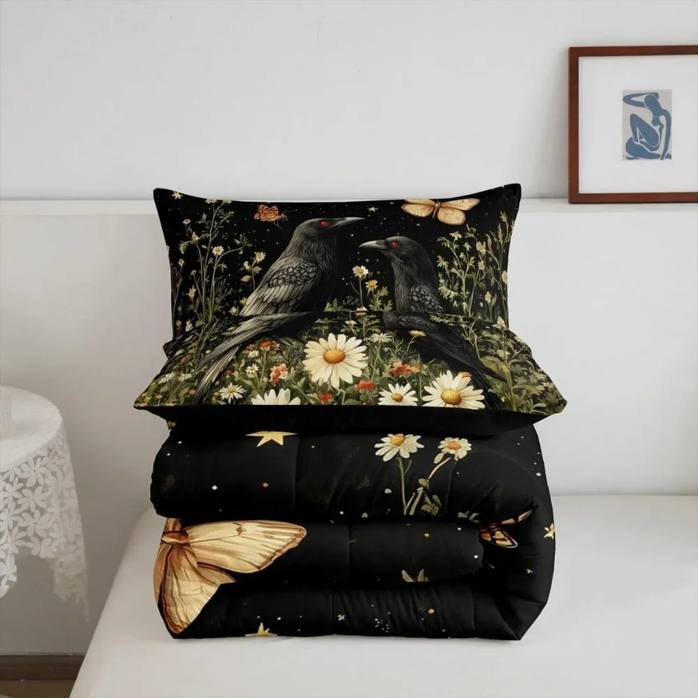 Crow Queen Size Bedding Set